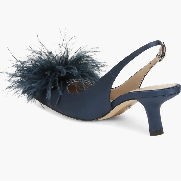 Sam Edelman Bianka Feather Slingback Pump Shoes Size 6.5 - Picture 2 of 6